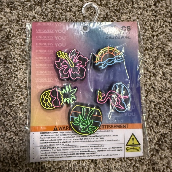 CROCS Other - NEW Croc Charms light up neon summer Theme Set